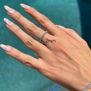 2mm Moissanite Eternity Band size 4